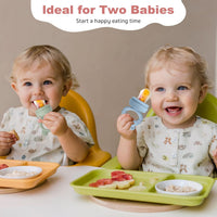 Baby Fruit Feeder with Teething Dummy & Breast Milk Freezer Mold â Blue/Green 3 Pack