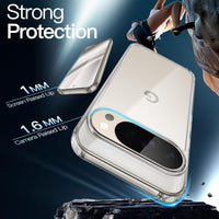 JETech Case for Google Pixel 10/10 Pro 2025, Non-Yellowing Shockproof Bumper Protective Phone Cover, Anti-Scratch Hard PC Back (Clear)