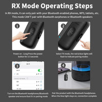 MOXYOY Bluetooth 5.4 Transmitter Receiver, 2-in-1 Wireless Aux Bluetooth Adapter, 3.5mm Jack Connection Compatible with Car, Airplane, TV, Headphone, Airpods, Speaker