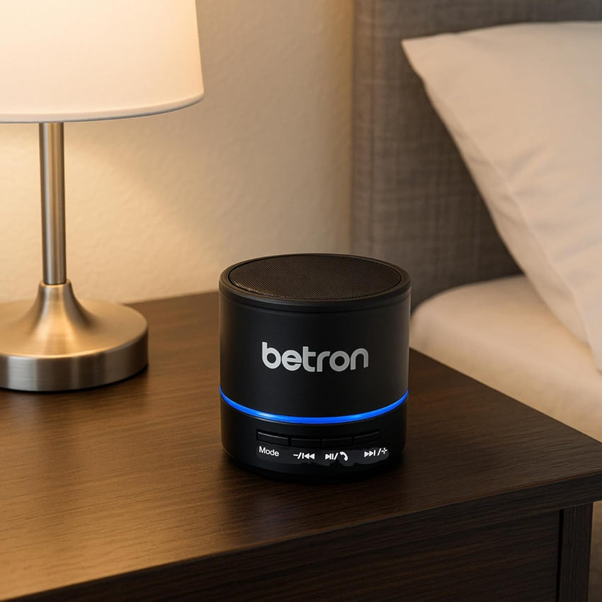 Betron KBS08 Bluetooth Speaker, Wireless, Portable, Mini, Black