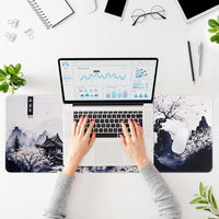 Yimomoyi Non Slip Mouse Pad, 80 x 30cm Mouse Mat Extended, Gaming Mousepad Waterproof, Desk Mat with Rubber Base, Desk Pad Laptop for Office and Home (01- Plum Mouse Pad)