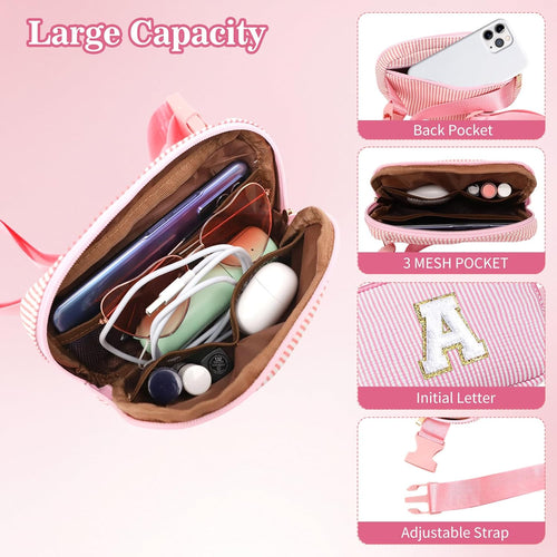 Girls Bum Bag Kids Waist Pack Suitable 8-13 Years Birthday Gift A Pink