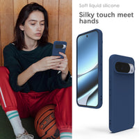 YATWIN Silicone Case for Google Pixel 10 Pro XL, Soft-Touch, Shockproof, DustProof, Antiskid Phone Cover for Google Pixel 10 Pro XL - Dark Blue