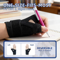 Thumb Splint Support Adjustable Immobiliser for Arthritis & Carpal Tunnel Black Universal
