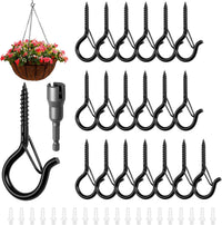 Screw Hooks M5 With Safety Buckle Wall Ceiling Hooks 20pc For Hanging Plants Lights â Zinc