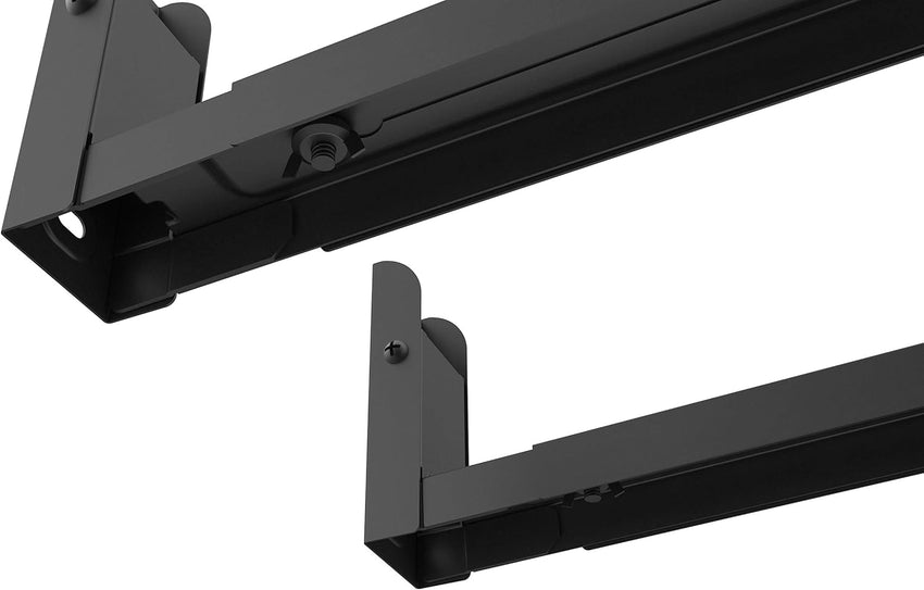 Part King Heavy Duty Black Universal Wall Mounting Shelf Bracket with Adjustable Arms 325-492mm