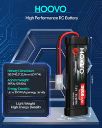 RC NiMH Battery 7.2V 3600mAh High-Capacity for Models x2 7.2V 3600mAh