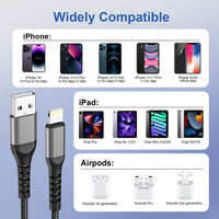 USB to Lightning MFi Certified Charger Cable 1m 2-pack Fast Charge â White