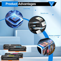 207X 207A Toner Cartridges No Chip Multipack-3150 Pages Replacement for HP 207A 207X Color Laserjet Pro MFP M283fdw M255dw M282nw M283fdn M255nw W2210A W2211A W2212A W2213A--Black Cyan Yellow Magenta