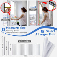 Privacy Window Film Frosted Stripe Static Cling UV Protection â 75x200cm