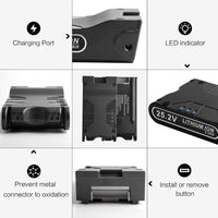 LabTEC XBAT200 25.2V 3000mAh Lithium Battery Replacement for Shark Battery 25.2V XBA-T200,Shark ION Flex ION F80 ION Flex Cordless Vacuum Cleaners Battery