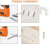 Cordless Staple Gun, 2in1 Electric Stapler & Nailer, Rechargeable Stapler/Tacker, with 2000pcs 10mm Nails and 2000pcs 10mm Staples [Small, Lightweight, Compact]