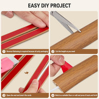 INMOZATA 3M Cable Cover Self-Adhesive Flexible PVC Cable Protector Wire Covers for Cables,Protect Cables and Prevent Trip Hazards Suitable for Home Office Warehouse Garages (Yellow Oak Grain)