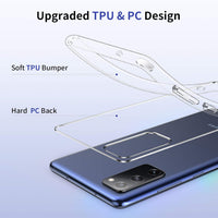 UNBREAKcable Case for Samsung Galaxy S20 FE 5G - Clear Shockproof Hard PC Back & Soft TPU Bumper Protective Cover for Galaxy S20 FE 6.5inch [Anti-Yellow & Anti-Scratch] -Transparent