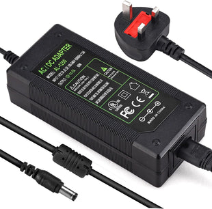 DC 12V 5A Power Supply Adaptor 60W, AC 100-240V to DC 12 Volt Power Adapter UK Plug for Monitors TV DVDTVs Amplifier Cameras System (12V 5A)