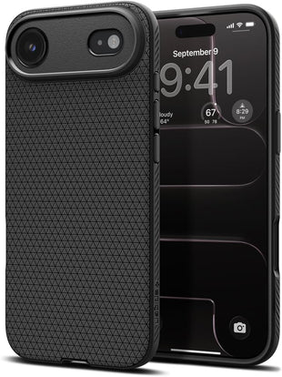 Spigen Liquid Air Case Compatible with iPhone Air (2025) [Military-Grade Drop Protection] - Matte Black