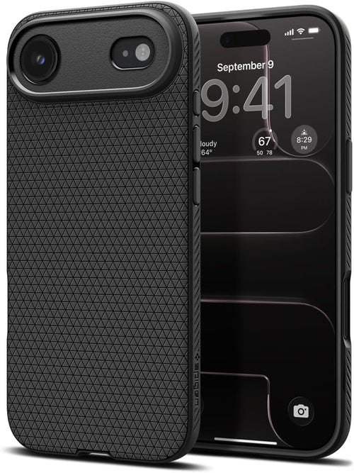 Spigen Liquid Air Case Compatible with iPhone Air (2025) [Military-Grade Drop Protection] - Matte Black