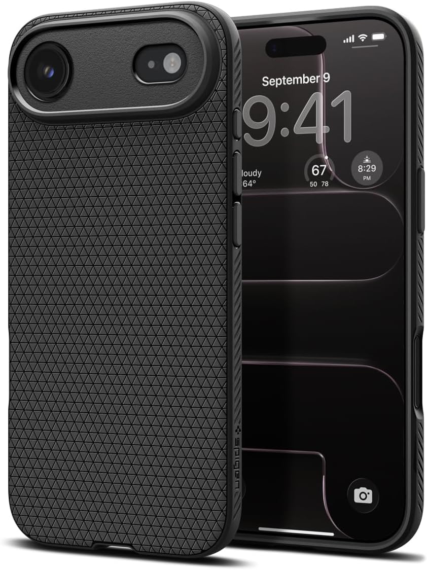 Spigen Liquid Air Case Compatible with iPhone Air (2025) [Military-Grade Drop Protection] - Matte Black