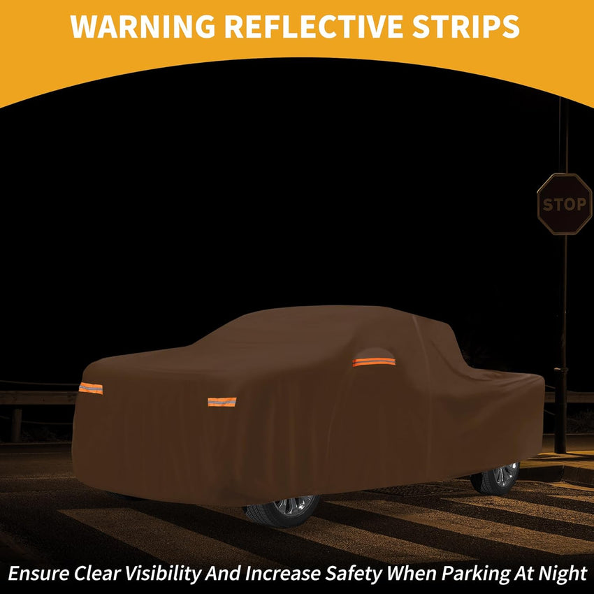 Universal Truck Cover Waterproof Aluminum Full Exterior Left Side Zipper Ã¢ÂÂ Orange 221-228in