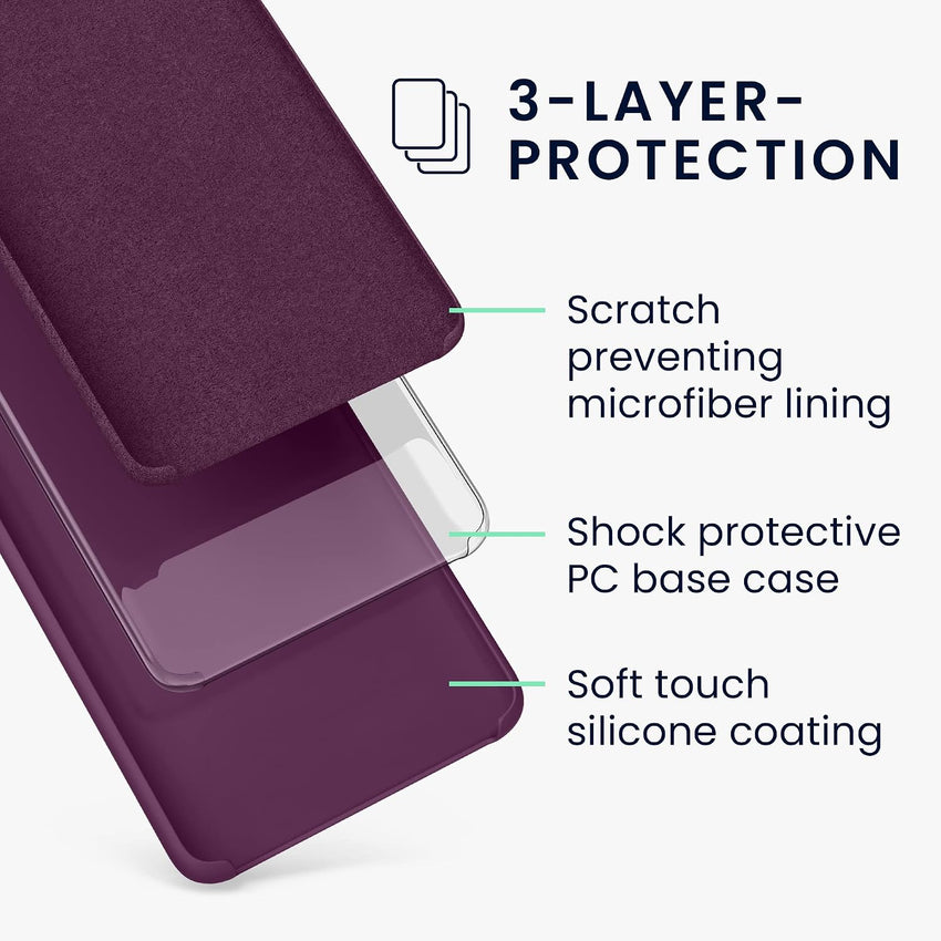 kwmobile Case Compatible with Oppo Find X5 (5G) Case - TPU Silicone Phone Cover with Soft Finish - Bordeaux Violet