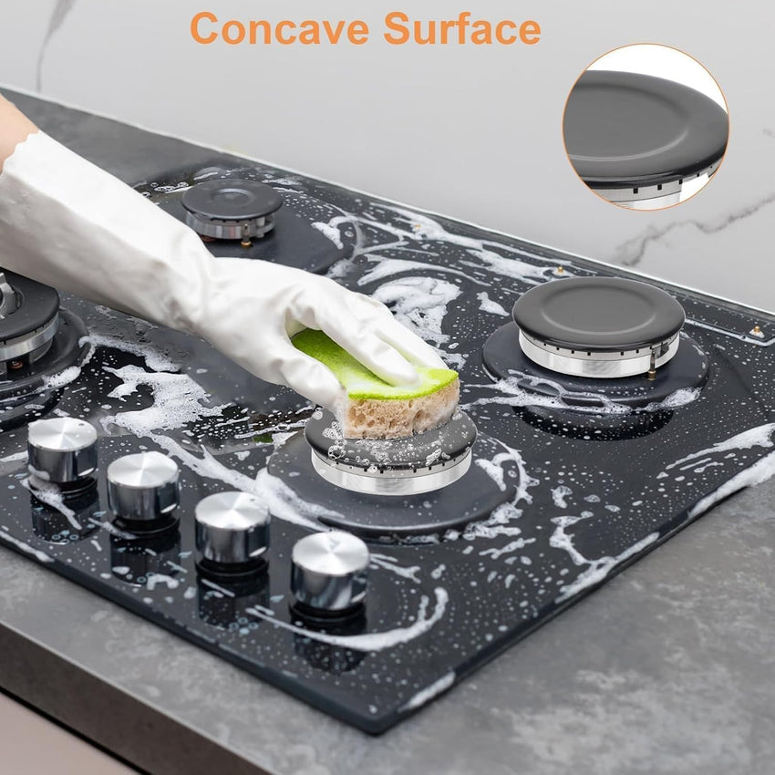 EEEKit Oven Gas Hob Burner Crown Cap Set 8PCS Replacement Parts â Large, Medium, Small