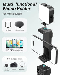 Victiv 77.5" Tall Tripod for Smartphone, Overhead Phone Tripod Stand with Flexible Gooseneck Compatible with iPhone 17/16/15/14/13/12, Portable Aluminum Selfie Stick Camera Tripod for Travel Vlogging