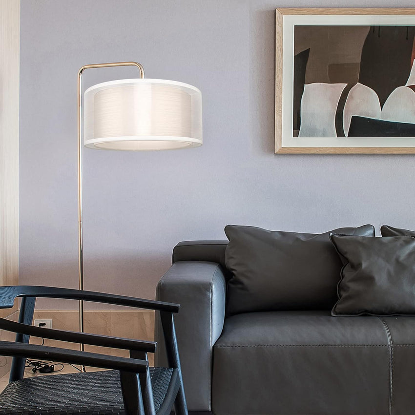 2 Tier Ceiling Light Shade Modern White Lampshade 30 cm