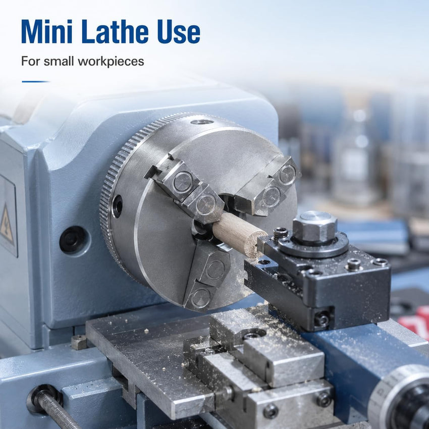 Mini Lathe Zinc Alloy Mini Lathe Three Claw Mandrel, M12 * 1 Manual Chuck Power Tool Electric Drill Binding Power Tool for Woodworking, Small Machine - Metal Tool