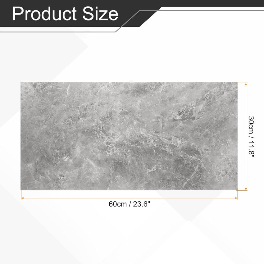 Peel and Stick Wall Panels 23.6" x 11.8" Marble Tiles Adhesive Backsplash â Fog Gray
