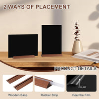Chalkboard Table Signs 3-Pack with Stands Black A5