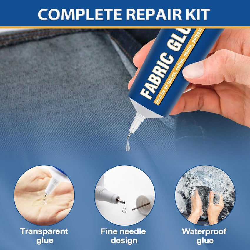 Machine-Washable Fabric Glue Clear Textile Adhesive â 120ml
