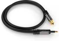 Mini-TOSLINK optical audio cable with signal protection - 1m (Mini-TOSLINK to TOSLINK, digital SPDIF/fibre optic cord for soundbars, stereo systems/amps, Hi-Fi) by CableDirect