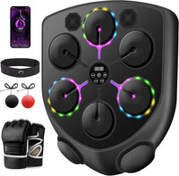 JUOIFIP Music Boxing Machine, Smart Musical Boxing Machine with LED Lights, Support Bluetooth, 9 Speeds & Modes, Automatic Counting, Wall Mounted, Smart Music Punch Machine for Adults Kids