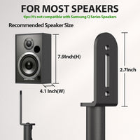 Height-Adjustable Speaker Stands 84â108cm Heavy-Duty, Pair â Black