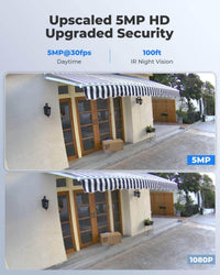 Reolink 5MP PoE CCTV Camera with Human/Vehicle Detection, IR Night Vision, IP67 Waterproof Time Lapse Audio Recording, RLC-510A