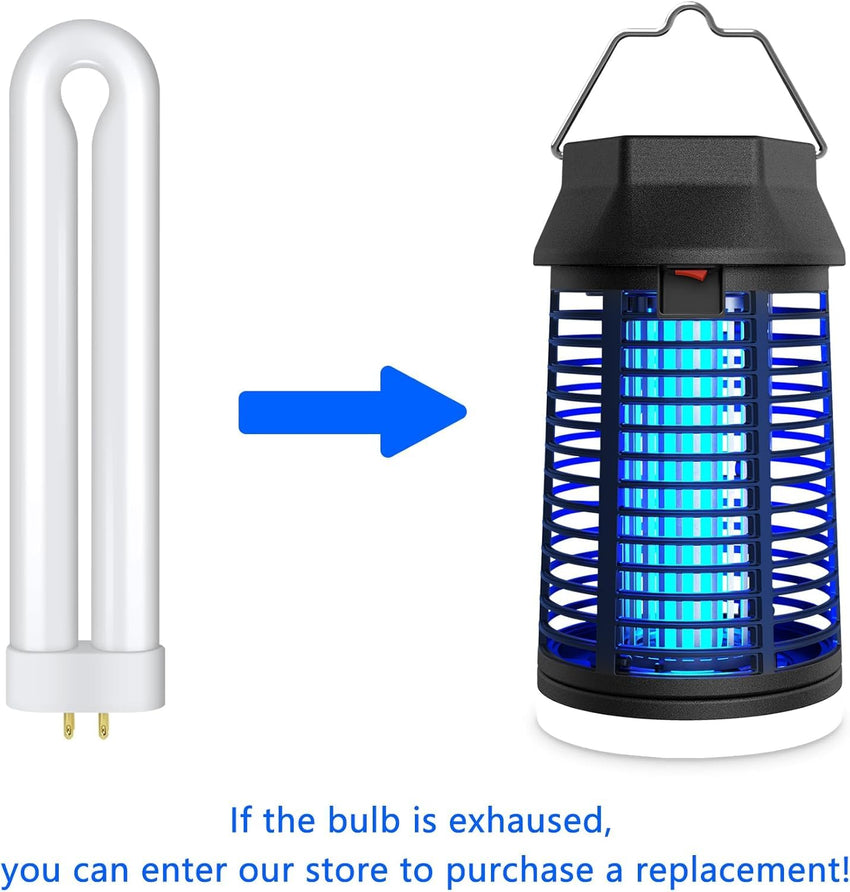 Electric Bug Zapper 4200V 15W Waterproof Indoor/Outdoor Insect Killer Lamp 15W