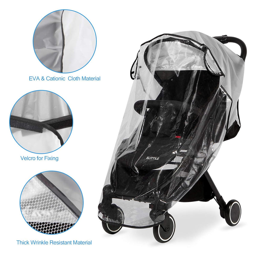 Universal Rain Cover for Pushchair,Pram Rain Cover,Rain Cover for Pram,Travel Weather Shield for Windproof, Waterproof, Protect from Sun Dust Snow