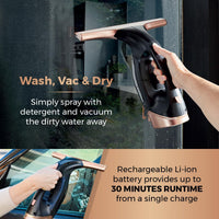 Tower Cordless Window Vac T131001BLG 150ml 20W Rechargeable Black/Rose Gold