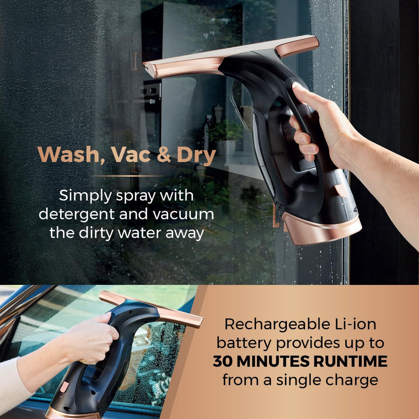 Tower Cordless Window Vac T131001BLG 150ml 20W Rechargeable Black/Rose Gold