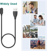 1M Charging Cable for Huawei Watch Charger Fit 1/2, Huawei Band 9/8/7/6/6 Pro, Honor Charger Band 9/7/6/Watch ES/4X/4 Pro Magnetic Wireless USB Fast Charging Cord Black