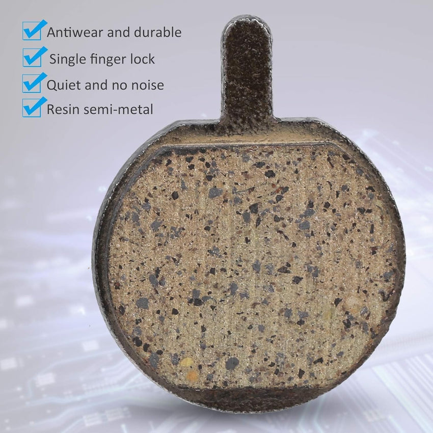 Bike Disc Brake Pads 5 Pairs Semi-Metallic Low Noise Wear-Resistant â Round