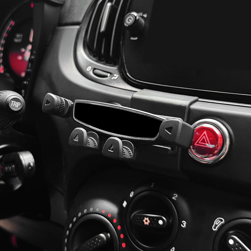 KUNGKIC For FIAT 500 2008-2023 Abarth 595 2012-2023 Car Phone Holder Adjustable Car Phone Holder Accessories Interior 360°Rotation Zinc Alloy ABS