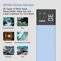 Under-Pillow Bone Conduction Sleep Speaker Bluetooth White Noise Machine 36 Sounds, TF Card Compatible, 650mAh Ã¢ÂÂ White