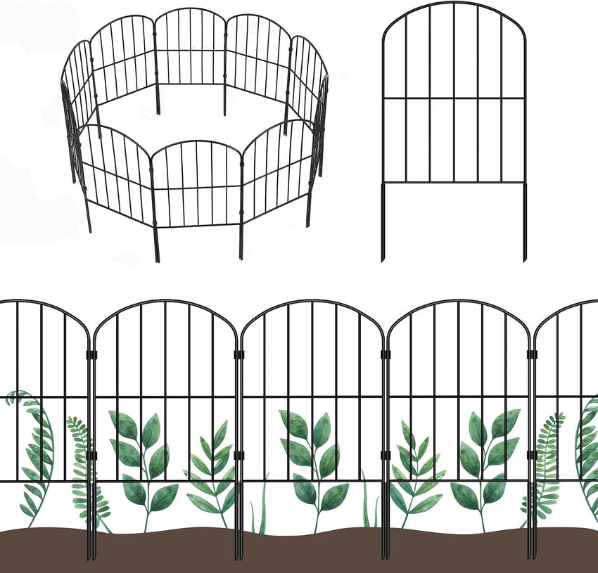 Decorative Garden Fence Fencing, 27ft (L) x 24in (H) Animal Barrier for Dog