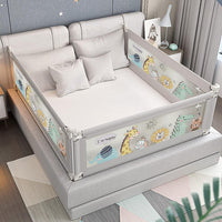 EAQ Toddlers Bed Rails Bed Guard for Single Bed Multi Gear Adjustable Height Seamless Press Guard rail Kids Great Fit Full-Size Queen & King Mattress (ZOO, 200cm)