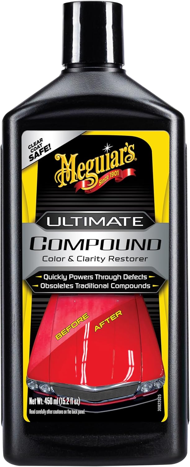 Meguiar's Ultimate Compound Colour & Clarity Restorer 450ml for Hand or Machine Polisher Application - G17216EU