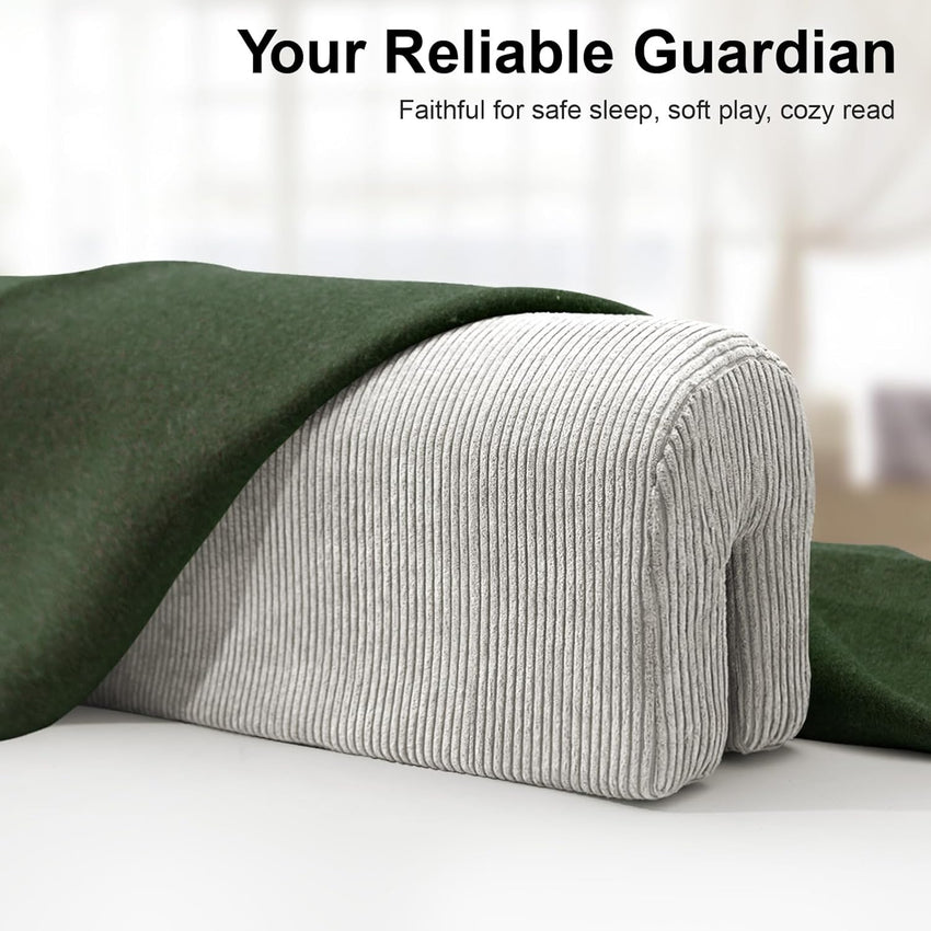 Toddler Bed Bumper Protector Soft Memory Foam â Grey 90cm