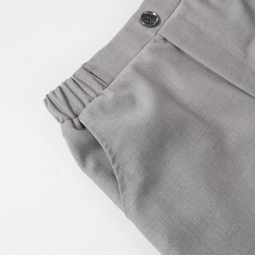 Boys' 4-piece Summer Formal Suit Short-Sleeve Shirt Vest Bow Tie Shorts Grey 11-12 yrs (160)