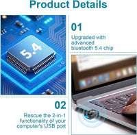 Mini WiFi 6 Dongle USB Bluetooth Adapter Dual Band 286Mbps & 600Mbps â Black