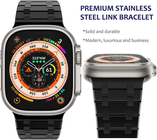 Titanium Strap for Apple Watch 49mm 46mm 45mm 44mm 42mm â Black